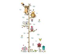 SUPVOX Pegatinas de Pared de Pvc con Animales del Parque para Niños, Medidor de Tamaño Fácil de Retirar y Reutilizar para Embellecer Habitaciones Infantiles y Oficina