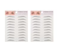 SUPVOX Pegatinas para Cejas 3D de Transferencia Negro 2 Unidades Plantilla para Cejas Artificiales Realistas Herramienta Fácil para Maquillaje Uso Unisex Adecuado para Rostro y Disfraz