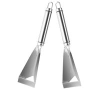 SUPVOX Pelador de Frutas y Cortador de Verduras de Acero Inoxidable 2 Piezas, Diseño Triangular para Tallado Decorativo, Herramienta Portátil para Cocina Doméstica y Restaurante, Fácil