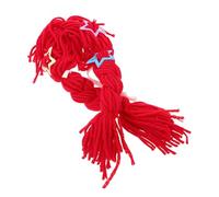 SUPVOX Peluca de Crochet para Mascota Gato Roja con Clip, Coleta Trenzada, Accesorio para Disfraces de Cosplay y Fiestas, Adecuado para Fotos, Carnaval y Celebraciones de Pascua