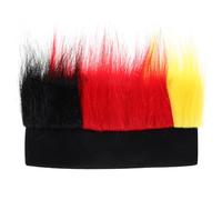 SUPVOX Peluca Tricolor Azul, White y Roja para Aficionados Alemanes, Transpirable y Ligera, Accesorio Patriótico para Eventos Deportivos y Fiestas Temáticas, Pelucas de Colores de