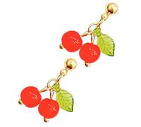 SUPVOX Pendientes Colgantes de Cereza para Mujer y Niña, Ligeros Aleación, Diseño Trendy y Fácil de Poner para Uso Diario y Eventos