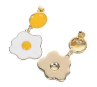 SUPVOX Pendientes Divertidos de Huevo Frito, Accesorio Oreja de Mujer, Esmalte Creativo, Ligeros, Joyería Casual para Fiestas y Viajes, Diseño Único, Tamaño Pequeño Varios estilos