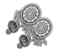 SUPVOX Pendientes Étnicos de Plata para Mujer con Detalles Finos y Diseño Vintage Cómodo Ideales para Boda y Uso Diario Estilo Bohemio