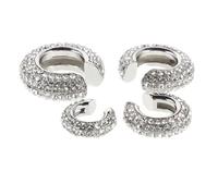 SUPVOX Pendientes Tipo Ear Cuff sin Perforar para Mujer 4 Unidades 13-21 CM Clip en Forma de C Gemas de Imitación Accesorios Brillantes y Minimalistas para Uso Diario y Ocasiones