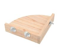 SUPVOX Percha para Pájaros Grande de Madera Natural Plataforma para y Periquitos Soporte Resistente para Jaulas Fácil Instalación con Tuercas de Inoxidable para Voladeras y Jaulas de