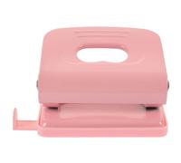 SUPVOX Perforadora Manual de 2 Agujeros para Hojas Sueltas de 6 MM Perforadora Ajustable de Papel y Cartón Herramienta de Oficina Rosa para Uso Escolar y Doméstico