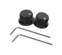 SUPVOX Perillas De Volumen De Aluminio Para Guitarra, Potenciómetros De Control De Tono y Volumen, Juego De 2 Tapas Metálicas Para Amplificadores e Instrumentos, Perillas Giratorias Electrónicas