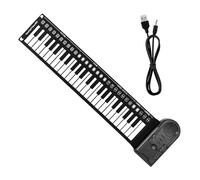 SUPVOX Piano Electrónico Plegable de 49 Teclas Teclado Enrollable de Silicona y Función de Reposo Automático para Principiantes Portátil