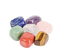 SUPVOX Piedras de Chakra Cristales de Sanación Set 7 Piedras de preocupación de piedras preciosas de Chakra para la puesta a tierra Equilibrio Meditación calmante 10-20mm