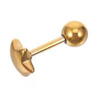 SUPVOX Piercing de Lengua de Acero Inoxidable Dorado con Diseño Estilizado para Fiestas y Actuaciones, Seguro y Reduce Reacciones Alérgicas