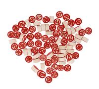 SUPVOX Piezas de Ajedrez de Madera Roja 90 Unidades, Números Dobles 1-90, Fichas Redondas 1.8x0.9 Cm para Juegos de Mesa y Bingo Familiar Educativo