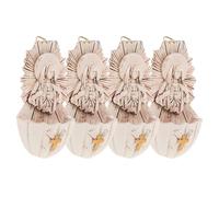 SUPVOX Pila de Agua Sagrada de Resina 4 Unidades 6.5x4x12 Cm Decoración Colgante para Altar Católico Hogar Entrada Comunión Confirmación Ritual Religioso