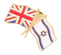 SUPVOX Pin de Solapa Metálico Banderas de Reino Unido E Israel, Insignia de Aleación Ligera para Decoración de Ropa y Mochila, Accesorio Patriótico Compacto para Uso Diario
