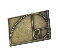 SUPVOX Pin de Solapa Metálico Diseño Matemático de Proporción Áurea, Broche Vintage para Abrigo y Mochila, Accesorio Artístico para Entusiastas Matemáticas y Regalos para Profesores