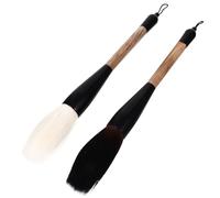 SUPVOX Pinceles de Caligrafía China 2 Piezas Set, Tamaño Extra Grande, Pelo Natural de Oso y Oveja, para Pintura al Óleo y Escritura Artística, Ideales para Dibujo y Papelería Creativa