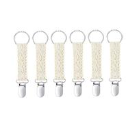 SUPVOX Pinzas de Encaje para Sombrero de Viaje 6 Piezas, Clip Portátil de Aleación y Algodón Beige, Multiusos para Sujetar Sombreros, Bolsos y Prendas en Exteriores y Viajes