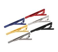 SUPVOX Pinzas para Corbata de Traje para Hombre 6 Piezas Abridor de Corbatas Diseño de Espejo y Rayas Diagonales Colores Variados Oro Negro Plata Azul Vino Gris Accesorios