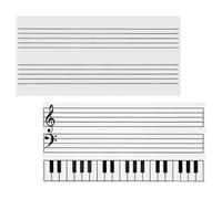 SUPVOX Pizarra Magnética Flexible para Pentagramas Musicales 2 Piezas, Pizarra de Borrado en Seco Tamaño A4, Reutilizable para Aulas, Estudiantes y Enseñanza de Piano