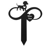 SUPVOX Placa Conmemorativa para Perro, de Metal, para jardín, para Tumba de Mascotas, decoración de Cementerio al Aire Libre, Resistente al Agua, Suministros conmemorativos para Mascotas.