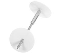 SUPVOX Placa de Cubierta del Visor Placa de Relleno de Puerta de Acero Inoxidable Redonda de Color Blanco 50mm para Orificio de Cerradura para Puertas de Madera