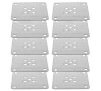 SUPVOX Placa de Montaje de Patas de Muebles de Chapa de Hierro 10 Piezas Agujeros para Fijación y Reparación en Sofás y Mesas de Madera