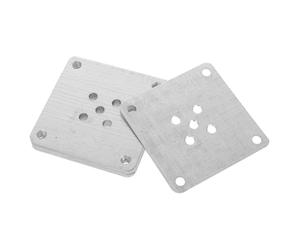 SUPVOX Placa de Montaje para Patas de Sofá 8x8 Cm de Hierro 1,2 Mm de Grosor, 10 Piezas, Accesorio para Reparación de Muebles, Base Metálica Resistente para Mesa y Sofá, Fácil