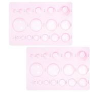 SUPVOX Placa de Quilling de Media Bola 2 Piezas para Manualidades de Papel, Herramienta para Filigrana DIY en Color Rosa, Plantilla Números Impresos para Patrones Uniformes de Papel
