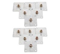 SUPVOX Placas de Fijación para Patas de Sofá y Cama 6x6 Cm 1,5 Mm de Grosor Tuerca M8, 12 Unidades, Soportes Metálicos para Muebles, Accesorios para Mejorar Estabilidad y Fijar