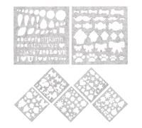 SUPVOX Plantillas para Manualidades de Fieltro de Lana 7 Piezas, Moldes para Fieltrado Aguja, Herramienta para Kits de Apliques Diy, Apto para Bordado y Proyectos Creativos