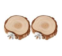 SUPVOX Plataforma De Madera para Hámster y Loros, Tabla De Salto Forma De Abanico, 2 Piezas De 6-8 Cm, Accesorio Natural para Jaula, Adecuado para Cobayas y Pequeños Pájaros