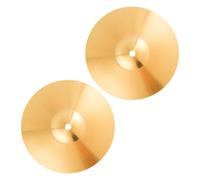 SUPVOX Platillos de Fácil Instalación de Batería de Latón Dorado Profesionales 2 Piezas para Kit de Batería, Accesorio Adecuado para Percusión y Jazz