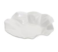 SUPVOX Plato de Cerámica Plegable Irregular 20 Cm para Comida Casera, Porta Postres Resistente al Calor, Vajilla Creativa para Cocina y Restaurante, Utensilios de Cocina Funcionales