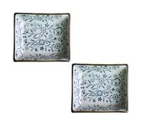 SUPVOX Platos de Cerámica para Condimentos 2 Piezas, Recipientes para Salsa Artesanales, Soporte para Salsas, Tamaño Pequeño, Utensilios de Cocina para Uso Doméstico y Restaurante,