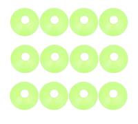 SUPVOX Platos de Marcadores para Entrenamiento de Fútbol 14 Piezas, Discos de Señalización de Color Verde, Material PE Duradero, Ligeros y Apilables para Uso en Campo y