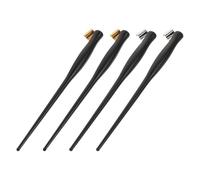 SUPVOX Plumas de Caligrafía Oblicuas de Resina 4 Piezas (2 Doradas 2 Plateadas) Punta para Dibujo y Escritura Artística, Control de Tinta Preciso para Uso Escolar y Proyectos Creativos