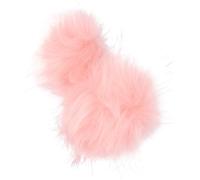 SUPVOX Pompones de Lana Artificial Simulada Rosa Coreano, 2 Unidades de 8-9 Cm Pin para Adornos Multifunción en Zapatos, Ropa y Sombreros, Accesorios Decorativos Suaves y Esponjosos