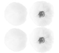 SUPVOX Pompones Decorativos de Peluche Artificial Blancos para Ropa y Sombreros, Suaves y Ligeros, 4 Piezas para Manualidades DIY y Accesorios de Moda