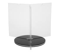 SUPVOX Portamenús Giratorio A5 Acrílico Negro 14.8x21 Cm Soporte para Letreros de Mesa Expositor de Menú de Varios Lados para Restaurante Ferias y Recepción