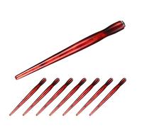 SUPVOX Portaplumas de Inmersión de Madera Roja 8 Piezas Soporte Ergonómico para Dibujo y Caligrafía Herramienta para Cómics y Arte Control Preciso y Fácil Limpieza