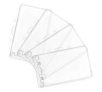 SUPVOX Portatarjetas Horizontal de Plástico Duro Abs Transparente, Funda para Credencial Escolar, Paquete de 4 Unidades, Porta Tarjetas de Identificación Portátil para Oficina y Escuela