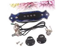 SUPVOX Prewired Soundhole Pickup Para Guitarra Acústica De Cuerdas Con Control De Volumen y Tono Pastilla Humbucker Para Cigar Box Guitar Ajustable y Antirruido