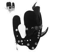 SUPVOX Protector de Dedos Ajustable para con Tab de Cuero PU con Placa Metálica Equipo de Protección Resistente para Práctica al Aire Accesorio para Arqueros