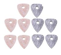 SUPVOX Púas de Guitarra de Fieltro de Lana 10 Piezas (5 Gris 5 Crema) Flexibles y Duraderas para Ukelele y Guitarra Clásica, Accesorios para Cuerdas de Nylon, Tono y