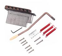 SUPVOX Puente De Guitarra Electrica De Cuerdas Puente De Cejuela Plano Color Rojo Antiguo Fijo Rígido Para Guitarra Eléctrica Uso Conciertos