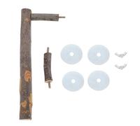 SUPVOX Puesto de Juego para Pájaros Soporte para Comedero y Palo de Pie de Madera, Plataforma y Perchas en Forma de U, para Loros Pequeños y Medianos en Jaulas