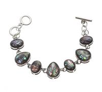 SUPVOX Pulsera de Concha de Abulón Bohemia Vintage Aleación Ajustable Mujer Joyería Colorida para Muñeca Estilo Bohemio Triple Aro Decoración Festiva