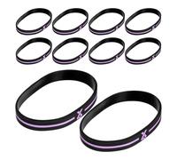 SUPVOX Pulseras de Silicona para Concienciación de Mama 30 Unidades Negras Flexibles y Cómodas Accesorio para Eventos Benéficos y Apoyo y Detección Temprana