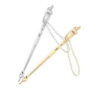 SUPVOX Punteros de Metal para Lectura Biblia Judía, 2 Piezas (17 Cm Dorado y Plateado), Herramienta de Puntero para Torá, Marcador Bíblico Cultural para Obsequio de Comunión y Estudio