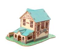 SUPVOX Puzzle de Madera Educativo con Diseño Juguete Didáctico para Desarrollo Intelectual y Coordinación Mano- Puzzle Casita de Madera DIY